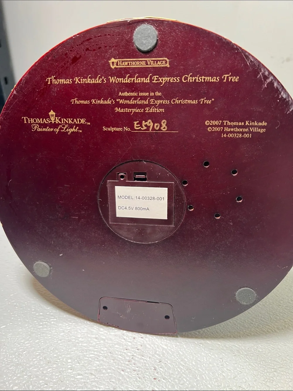 Hawthorne Village Thomas Kinkade Wonderland Express Christmas Tree - Train Music